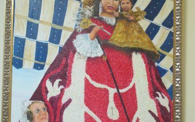 La Virgen de los Desamparados hecha flores