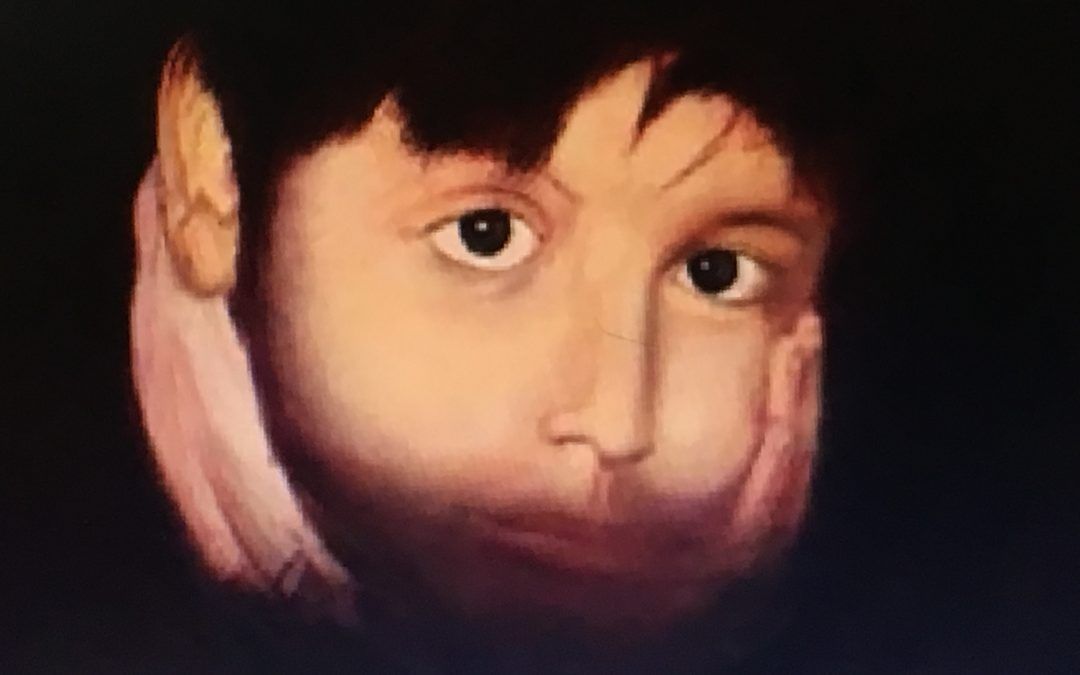 Niño con madre artista y de buena fotografía
